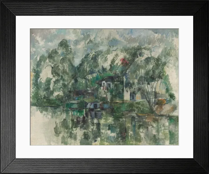 Framed Print : At the Waters Edge, c. 1890. Creator: Paul Cezanne Framed Print : At the Waters Edge, c. 1890. Creator: Paul Cezanne