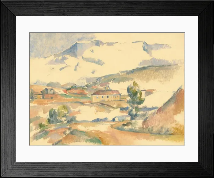 Framed Print : Montagne Sainte-Victoire, from near Gardanne, c. 1887. Creator: Paul Cezanne Framed Print : Montagne Sainte-Victoire, from near Gardanne, c. 1887. Creator: Paul Cezanne