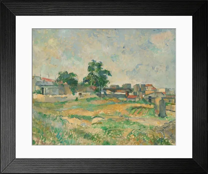 Framed Print : Landscape near Paris, c. 1876. Creator: Paul Cezanne Framed Print : Landscape near Paris, c. 1876. Creator: Paul Cezanne