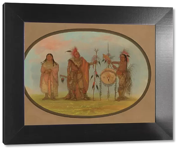 Two Saukie Chiefs and a Woman, 1861  /  1869. Creator: George Catlin