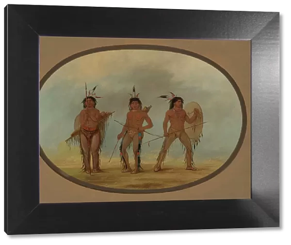 Three Cheyenne Warriors, 1861  /  1869. Creator: George Catlin