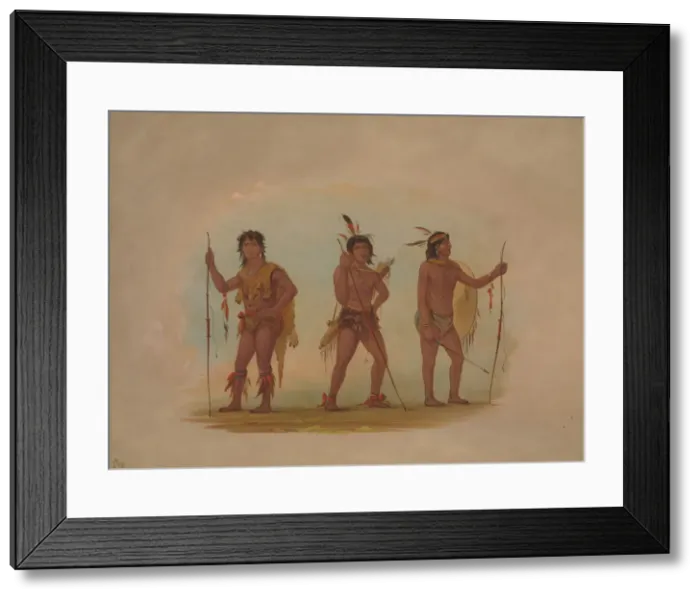 Framed Print : Three Chaymas Men, 1854 / 1869. Creator: George Catlin Framed Print : Three Chaymas Men, 1854 / 1869. Creator: George Catlin