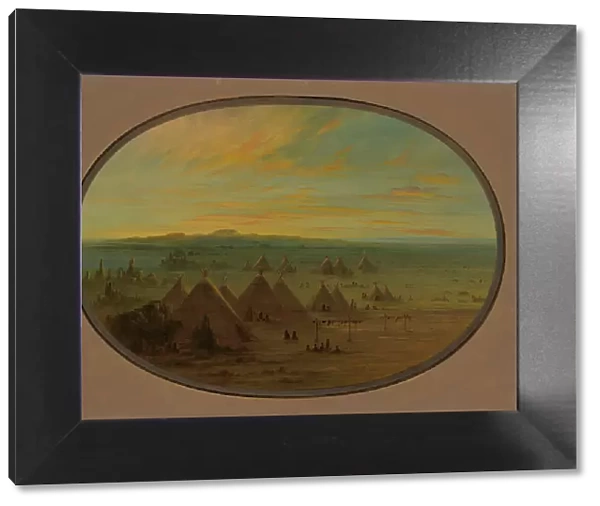 A Crow Village on the Salmon River, 1855  /  1869. Creator: George Catlin