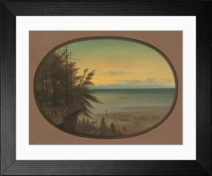 Framed Print : An Indian Ladder - Nayas Indians, 1855 / 1869. Creator: George Catlin Framed Print : An Indian Ladder - Nayas Indians, 1855 / 1869. Creator: George Catlin