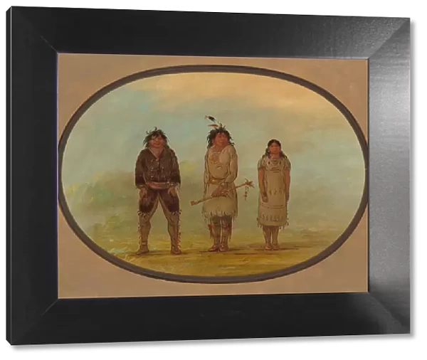 Three Selish Indians, 1855  /  1869. Creator: George Catlin