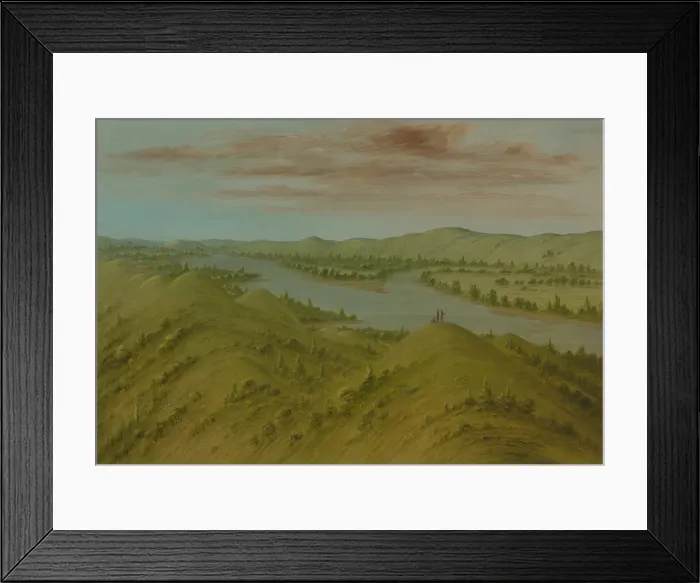 Framed Print : Grassy Bluffs, Upper Missouri, 1861 / 1869. Creator: George Catlin Framed Print : Grassy Bluffs, Upper Missouri, 1861 / 1869. Creator: George Catlin