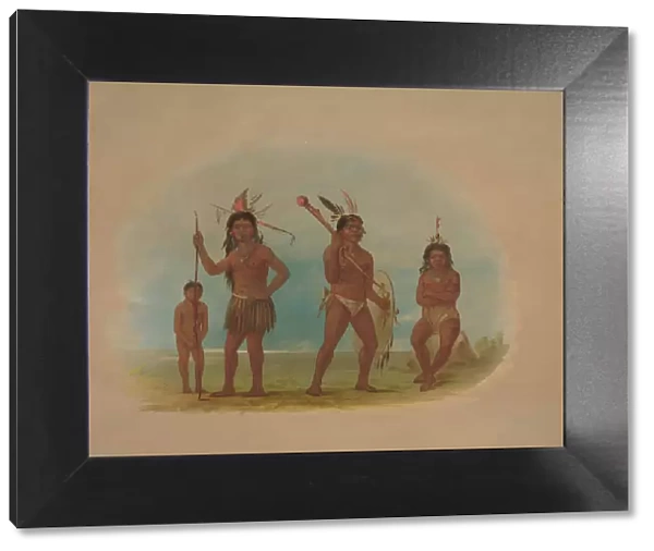 Four Arowak Indians, 1854  /  1869. Creator: George Catlin