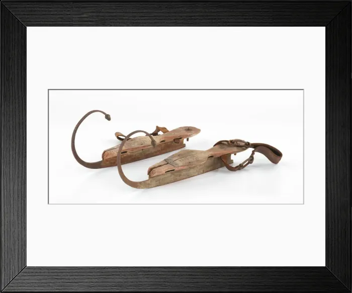 Framed Print : Ice skates, American, 1840-59. Creator: Unknown Framed Print : Ice skates, American, 1840-59. Creator: Unknown