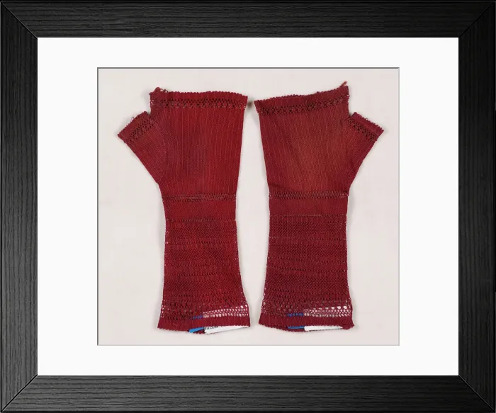 Framed Print : Mitts, American, 1870-79. Creator: Unknown Framed Print : Mitts, American, 1870-79. Creator: Unknown