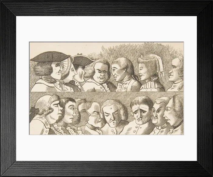 Framed Print : Plate IV, from Rules for Drawing Caricaturas, February 26, 1788. Creator: Francis Grose Framed Print : Plate IV, from Rules for Drawing Caricaturas, February 26, 1788. Creator: Francis Grose