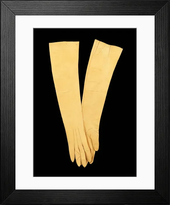 Framed Print : Evening gloves, American, 1805. Creator: Unknown Framed Print : Evening gloves, American, 1805. Creator: Unknown