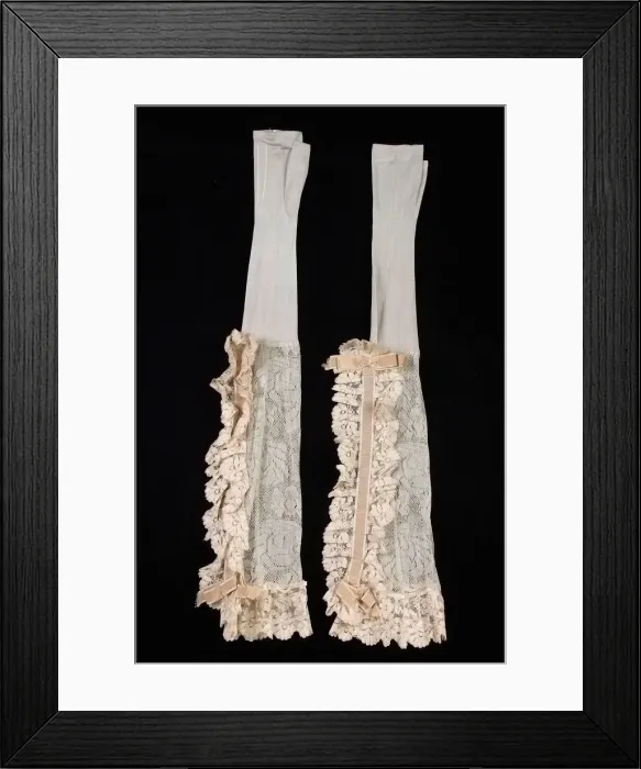 Framed Print : Evening mitts, American, ca. 1880. Creator: Unknown Framed Print : Evening mitts, American, ca. 1880. Creator: Unknown