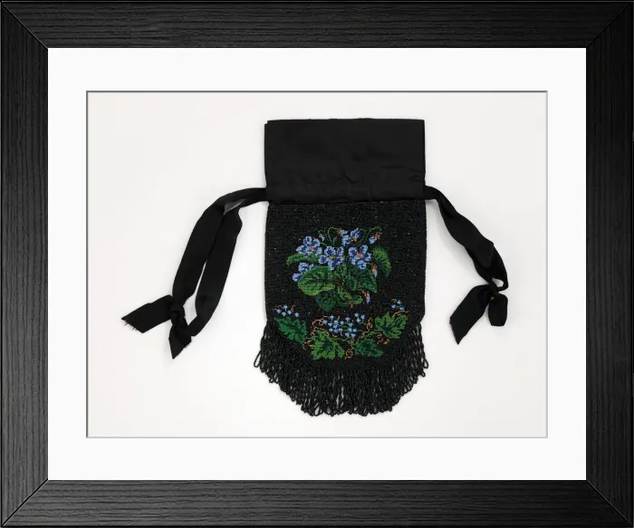 Framed Print : Evening pouch, American, 1830-60. Creator: Unknown Framed Print : Evening pouch, American, 1830-60. Creator: Unknown