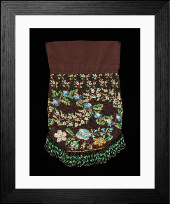 Framed Print : Evening pouch, American, third quarter 19th century. Creator: Unknown Framed Print : Evening pouch, American, third quarter 19th century. Creator: Unknown