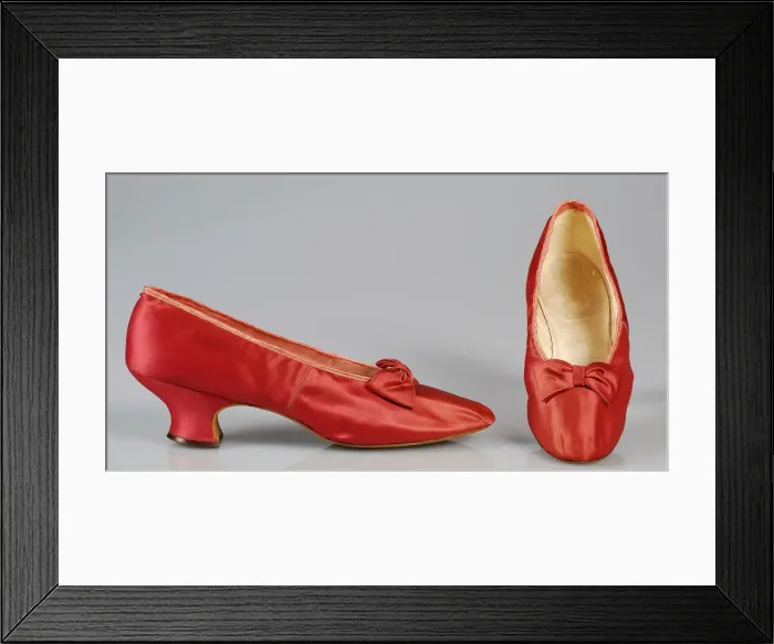 Framed Print : Evening slippers, American, 1885-95. Creator: J. & J. Slater Framed Print : Evening slippers, American, 1885-95. Creator: J. & J. Slater