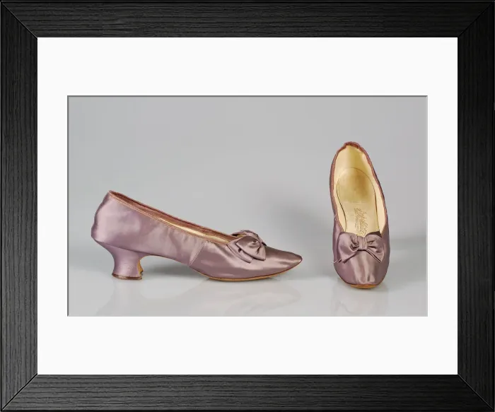 Framed Print : Evening slippers, American, ca. 1894. Creator: J. & J. Slater Framed Print : Evening slippers, American, ca. 1894. Creator: J. & J. Slater