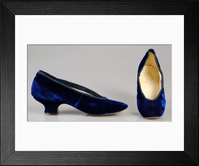 Framed Print : Evening slippers, American, ca. 1885. Creator: Unknown Framed Print : Evening slippers, American, ca. 1885. Creator: Unknown
