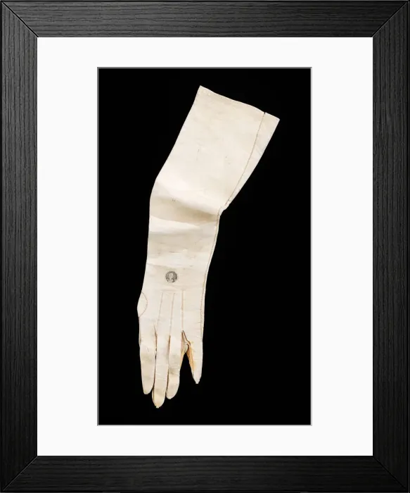 Framed Print : Gloves, American, 1824. Creator: Unknown Framed Print : Gloves, American, 1824. Creator: Unknown