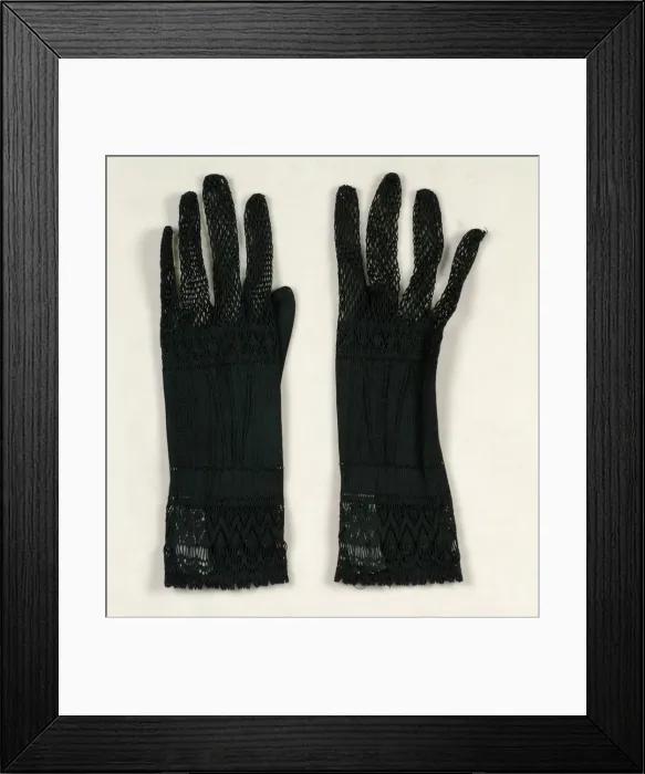 Framed Print : Gloves, American, ca. 1870. Creator: Unknown Framed Print : Gloves, American, ca. 1870. Creator: Unknown