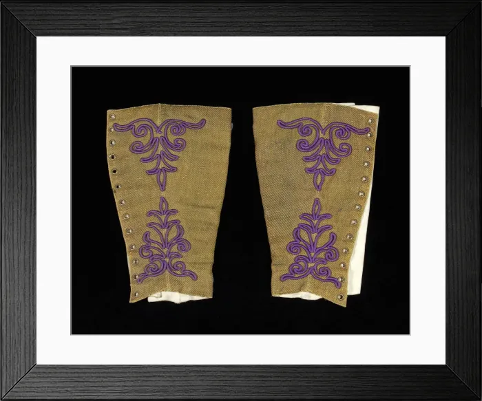 Framed Print : Leggings, American, 1870-79. Creator: Unknown Framed Print : Leggings, American, 1870-79. Creator: Unknown