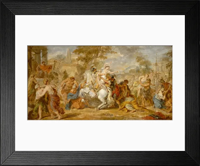 Framed Print : The Rape of the Sabine Women, c. 1770. Creator: Unknown Framed Print : The Rape of the Sabine Women, c. 1770. Creator: Unknown