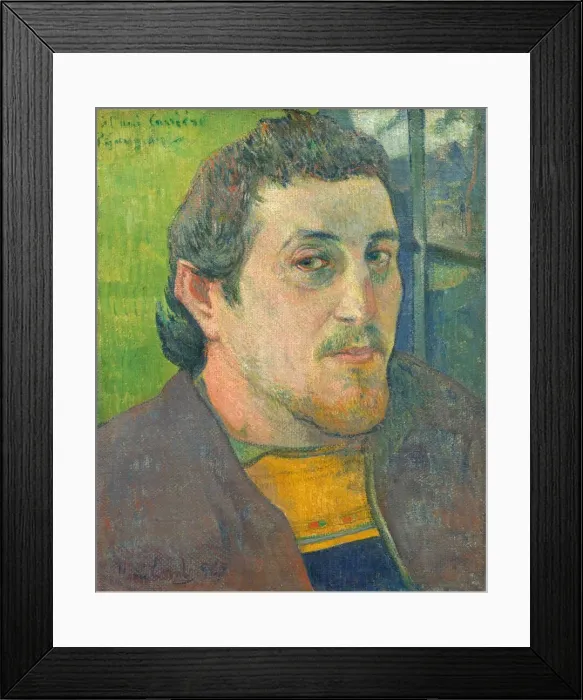 Framed Print : Self-Portrait Dedicated to Carriere, 1888 or 1889. Creator: Paul Gauguin Framed Print : Self-Portrait Dedicated to Carriere, 1888 or 1889. Creator: Paul Gauguin