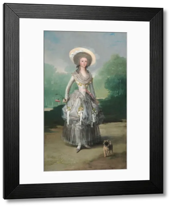 Framed Print : The Marquesa de Pontejos, c. 1786. Creator: Francisco Goya Framed Print : The Marquesa de Pontejos, c. 1786. Creator: Francisco Goya