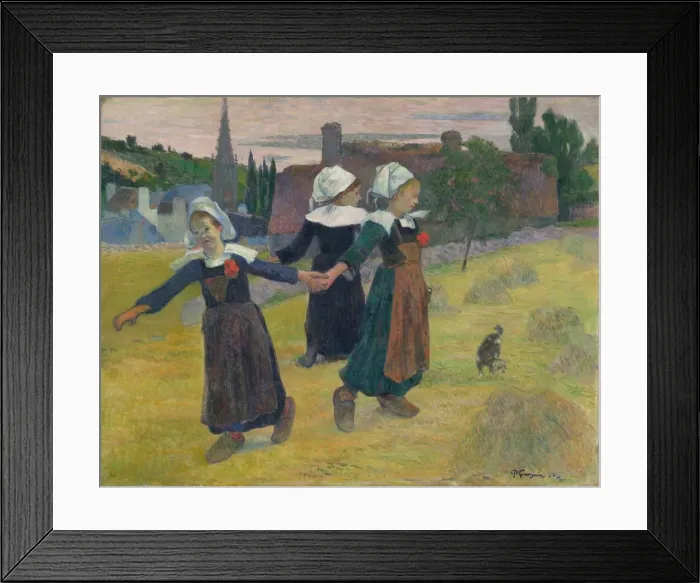 Framed Print : Breton Girls Dancing, Pont-Aven, 1888. Creator: Paul Gauguin Framed Print : Breton Girls Dancing, Pont-Aven, 1888. Creator: Paul Gauguin