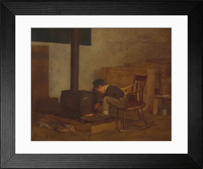 Framed Print : The Early Scholar, c. 1865. Creator: Eastman Johnson Framed Print : The Early Scholar, c. 1865. Creator: Eastman Johnson