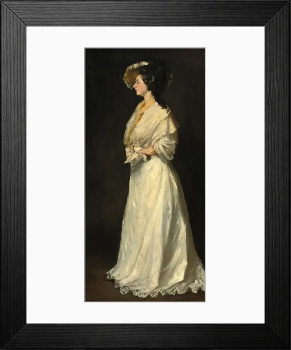 Framed Print : Young Woman in White, 1904. Creator: Robert Henri Framed Print : Young Woman in White, 1904. Creator: Robert Henri
