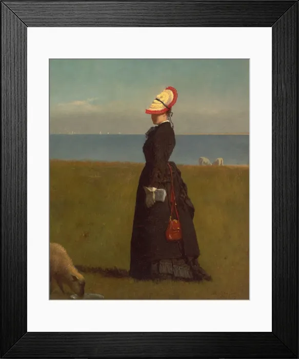 Framed Print : Lambs, Nantucket, 1874. Creator: Eastman Johnson Framed Print : Lambs, Nantucket, 1874. Creator: Eastman Johnson