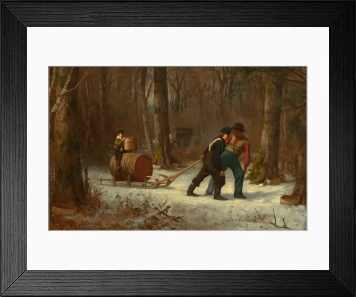 Framed Print : On Their Way to Camp, 1873. Creator: Eastman Johnson Framed Print : On Their Way to Camp, 1873. Creator: Eastman Johnson