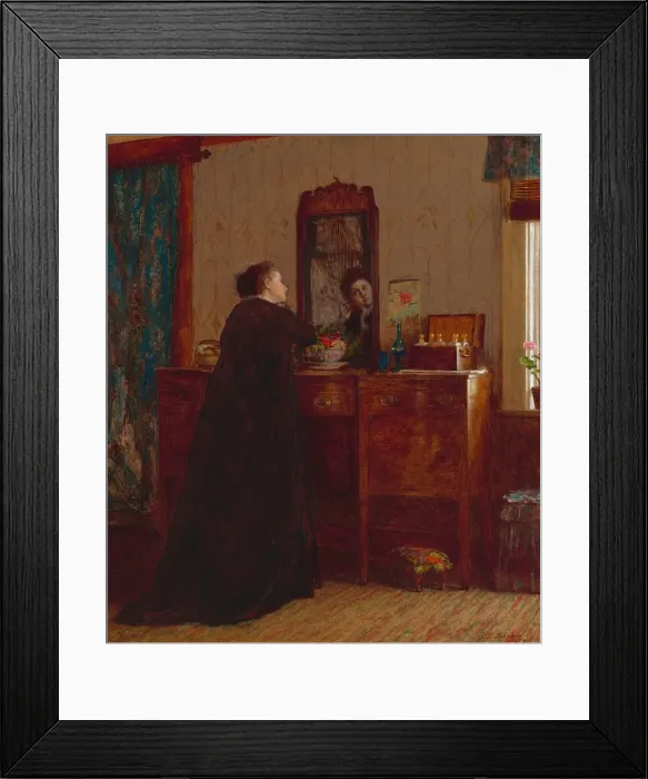 Framed Print : The Toilet, 1873. Creator: Eastman Johnson Framed Print : The Toilet, 1873. Creator: Eastman Johnson