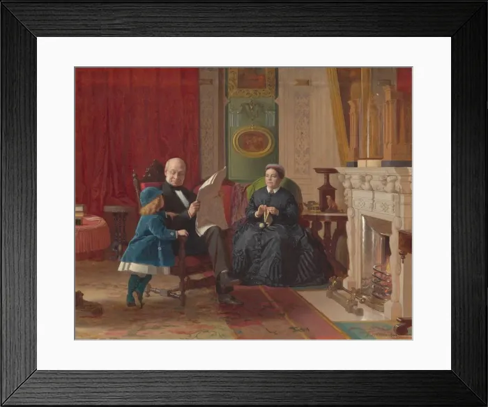 Framed Print : The Brown Family, 1869. Creator: Eastman Johnson Framed Print : The Brown Family, 1869. Creator: Eastman Johnson
