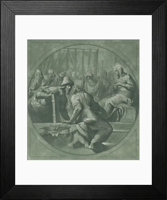 Framed Print : Christ confounding the doctors, 1750-70. Creator: Andrea Scacciati Framed Print : Christ confounding the doctors, 1750-70. Creator: Andrea Scacciati