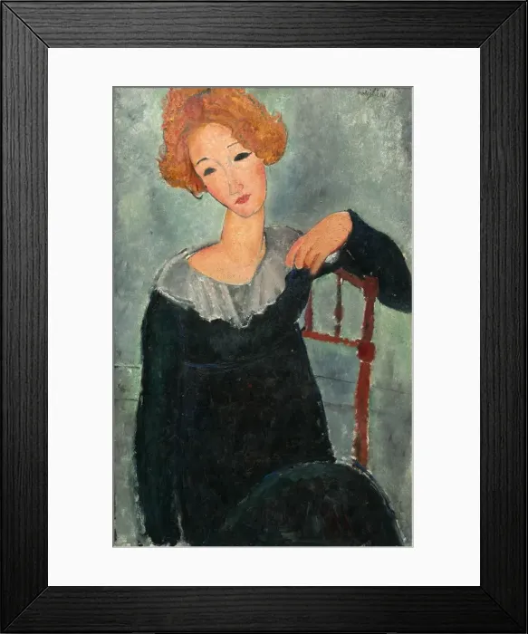Framed Print : Woman with Red Hair, 1917. Creator: Amadeo Modigliani Framed Print : Woman with Red Hair, 1917. Creator: Amadeo Modigliani