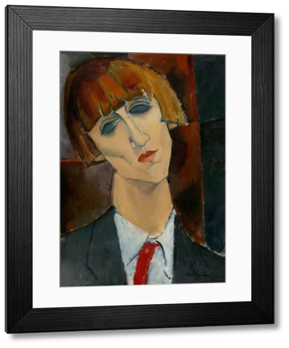 Framed Print : Madame Kisling, c. 1917. Creator: Amadeo Modigliani Framed Print : Madame Kisling, c. 1917. Creator: Amadeo Modigliani