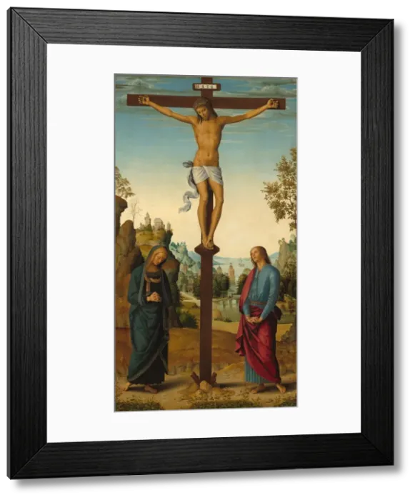Framed Print : The Crucifixion with the Virgin, Saint John, Saint Jerome, and Saint Mary Magdalene... c Framed Print : The Crucifixion with the Virgin, Saint John, Saint Jerome, and Saint Mary Magdalene... c