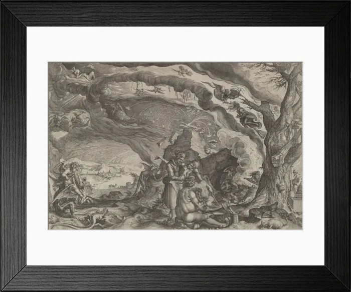 Framed Print : Witches Preparing for Sabbath, ca. 1610. Creator: Andries Stock Framed Print : Witches Preparing for Sabbath, ca. 1610. Creator: Andries Stock