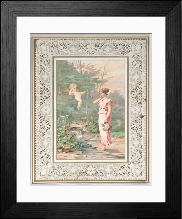 Framed Print : Valentine, before 1880. Creator: Anon Framed Print : Valentine, before 1880. Creator: Anon