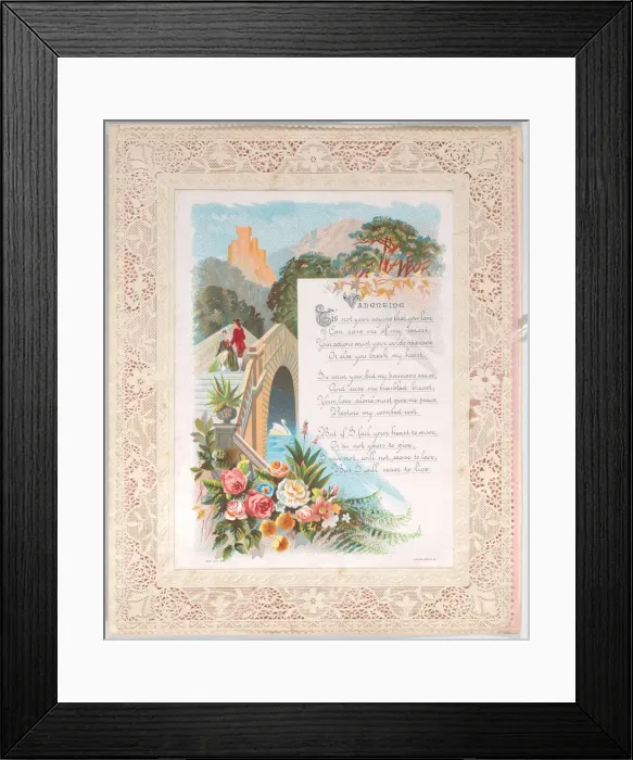 Framed Print : Valentine, 1876. Creator: Anon Framed Print : Valentine, 1876. Creator: Anon