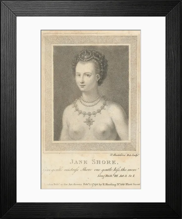 Framed Print : Jane Shore: Give gentle mistress Shore one gentle kiss the more (Shakespeare Framed Print : Jane Shore: Give gentle mistress Shore one gentle kiss the more (Shakespeare