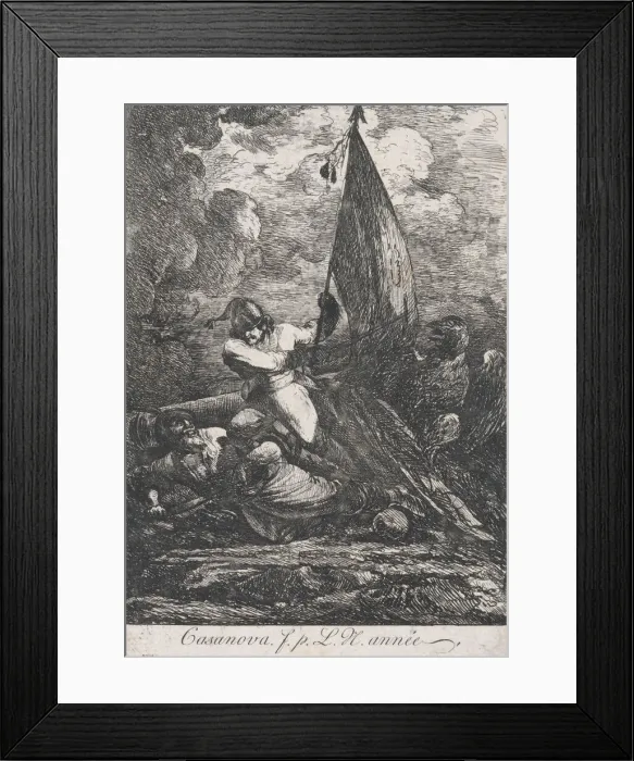 Framed Print : Battle scene, possibly 18th century. Creator: Francesco Giuseppe Casanova Framed Print : Battle scene, possibly 18th century. Creator: Francesco Giuseppe Casanova
