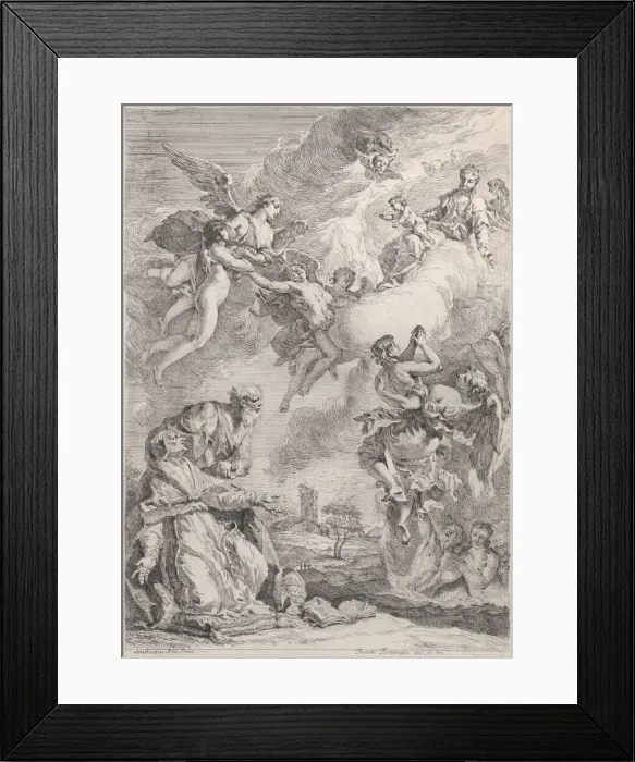 Framed Print : Pope Saint Gregory I Frees the Souls from Purgatory with His Prayers, 1731 Framed Print : Pope Saint Gregory I Frees the Souls from Purgatory with His Prayers, 1731
