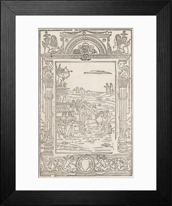 Framed Print : Opera Triumphi, Soneti, & Canzone February 15, 1508. Creator: Pico Master Framed Print : Opera Triumphi, Soneti, & Canzone February 15, 1508. Creator: Pico Master