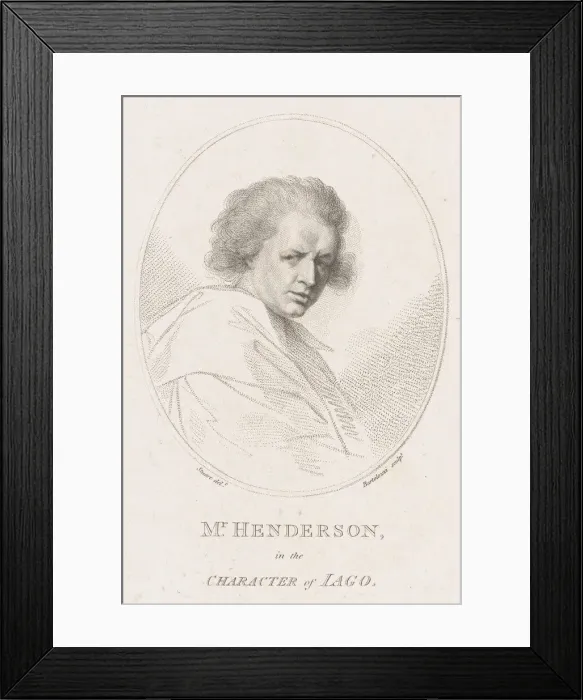 Framed Print : John Henderson, in the Character of Iago (Shakespeares Othello), 1786 Framed Print : John Henderson, in the Character of Iago (Shakespeares Othello), 1786