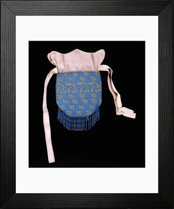 Framed Print : Pouch, American, 1840-60. Creator: Unknown Framed Print : Pouch, American, 1840-60. Creator: Unknown