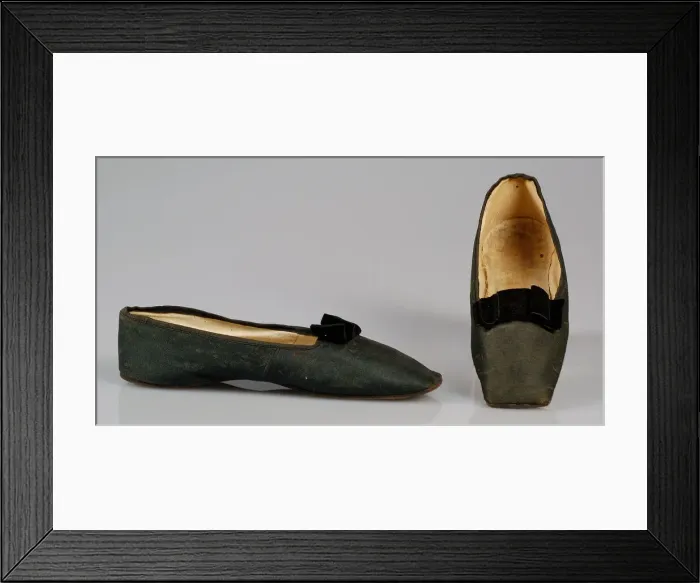 Framed Print : Slippers, American, 1835-50. Creator: Unknown Framed Print : Slippers, American, 1835-50. Creator: Unknown
