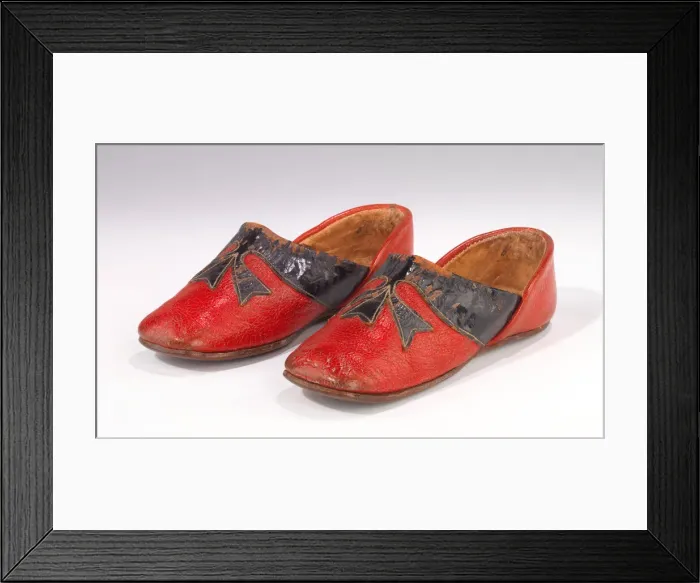 Framed Print : Slippers, American, 1850-75. Creator: Unknown Framed Print : Slippers, American, 1850-75. Creator: Unknown