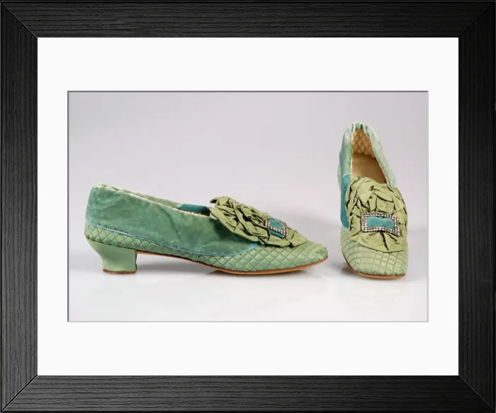 Framed Print : Slippers, American, 1870-75. Creator: Unknown Framed Print : Slippers, American, 1870-75. Creator: Unknown